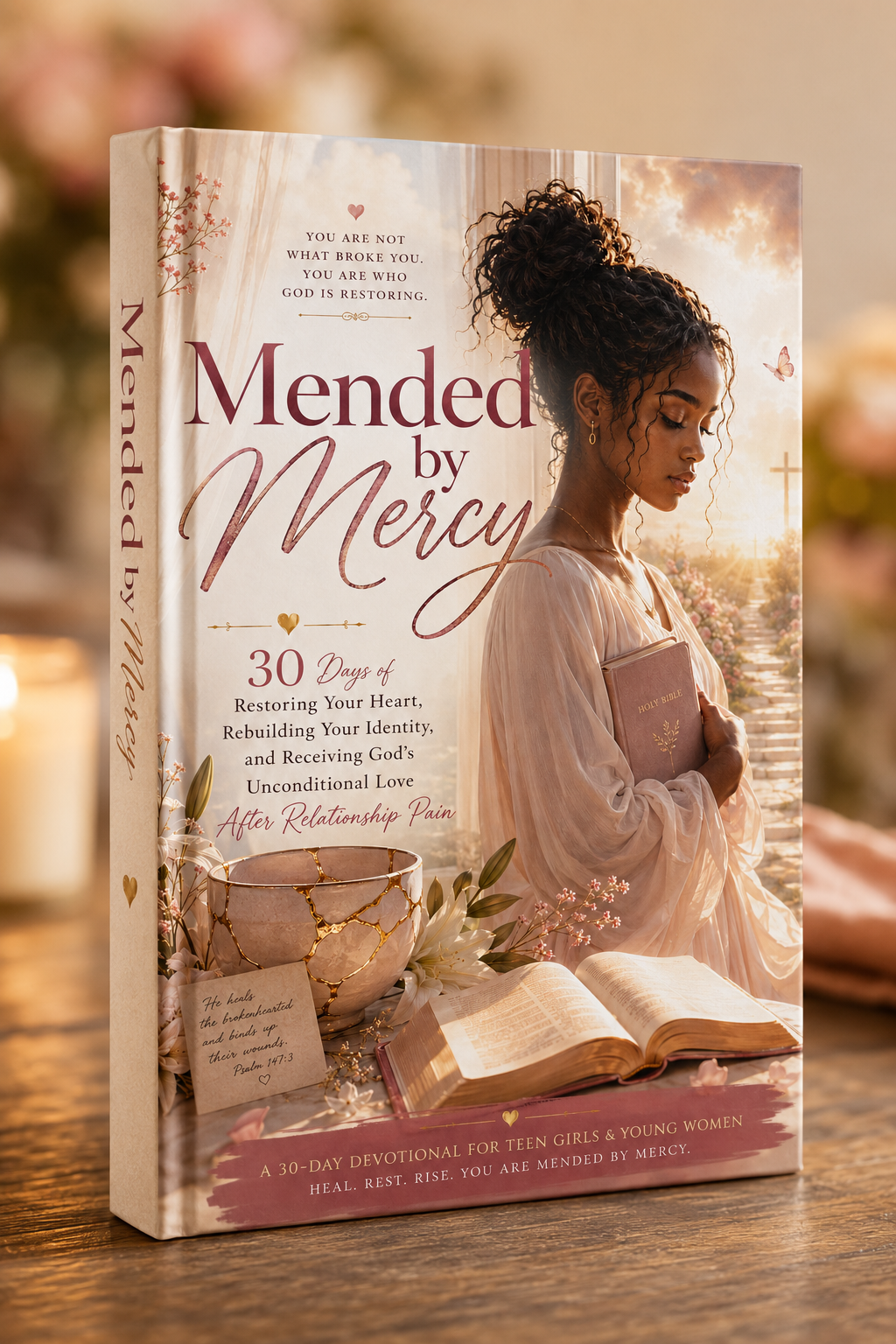 Mended by Mercy 30-Day Faith-Based Devotional for Teen Girls | Healing from Relationship Trauma | Printable Digital Download