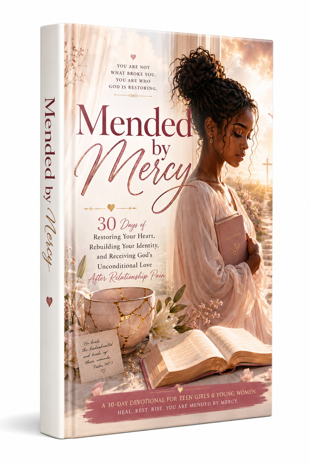 Mended by Mercy 30-Day Faith-Based Devotional for Teen Girls | Healing from Relationship Trauma | Printable Digital Download