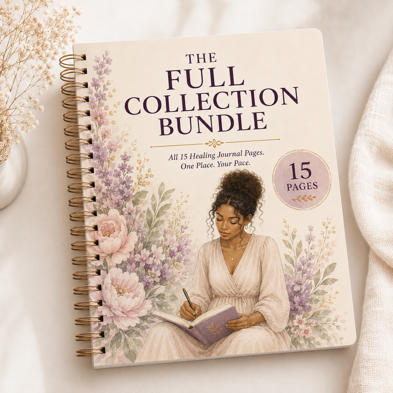 Just a Book and a Pen Full Collection Bundle | 15 Healing Journal Pages for Teen Girls | Complete Printable Faith-Based Journal | Digital Download