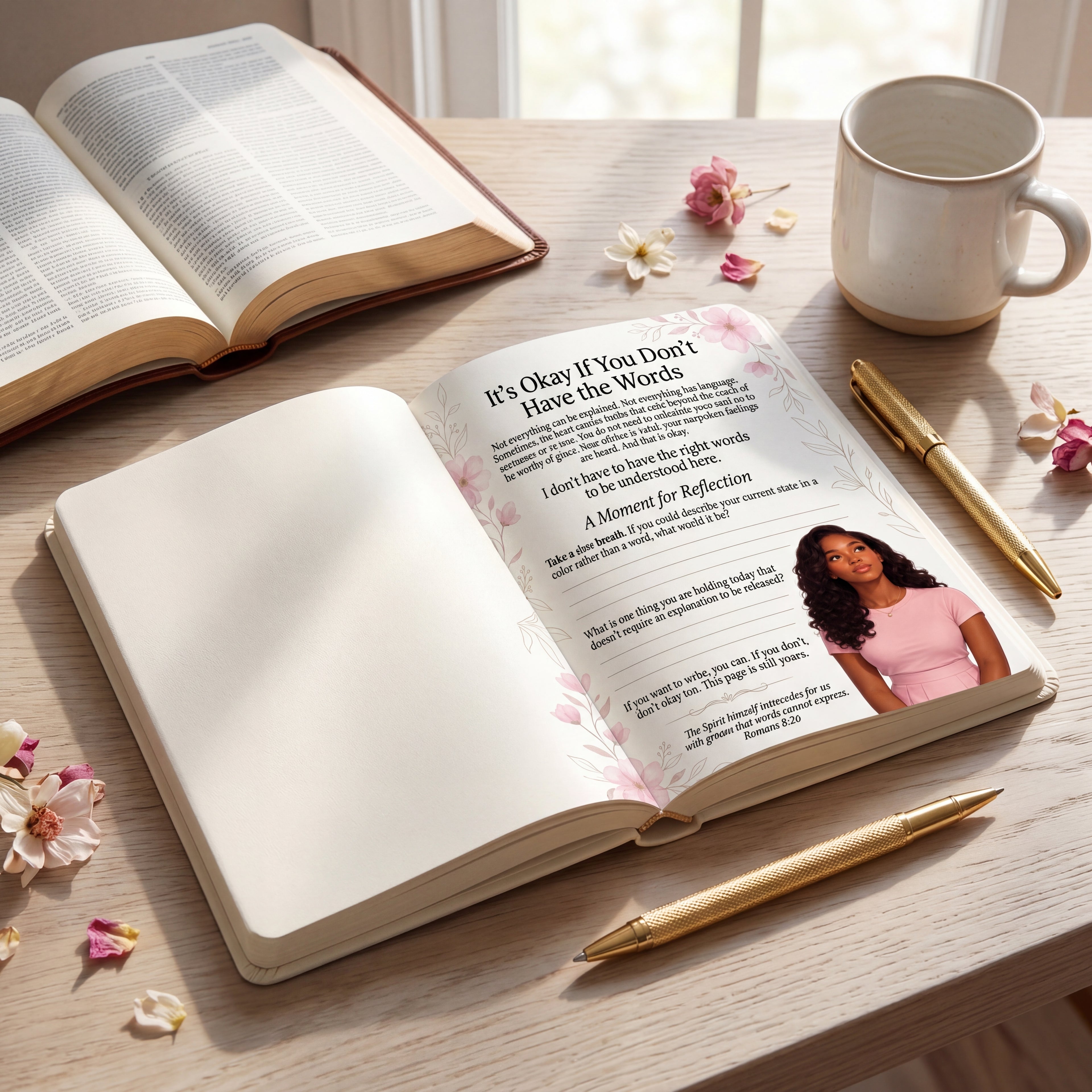 It's Okay If You Don't Have the Words  No Pressure Journal Page for Teen Girls | Printable Healing Journal | Faith-Based Digital Download