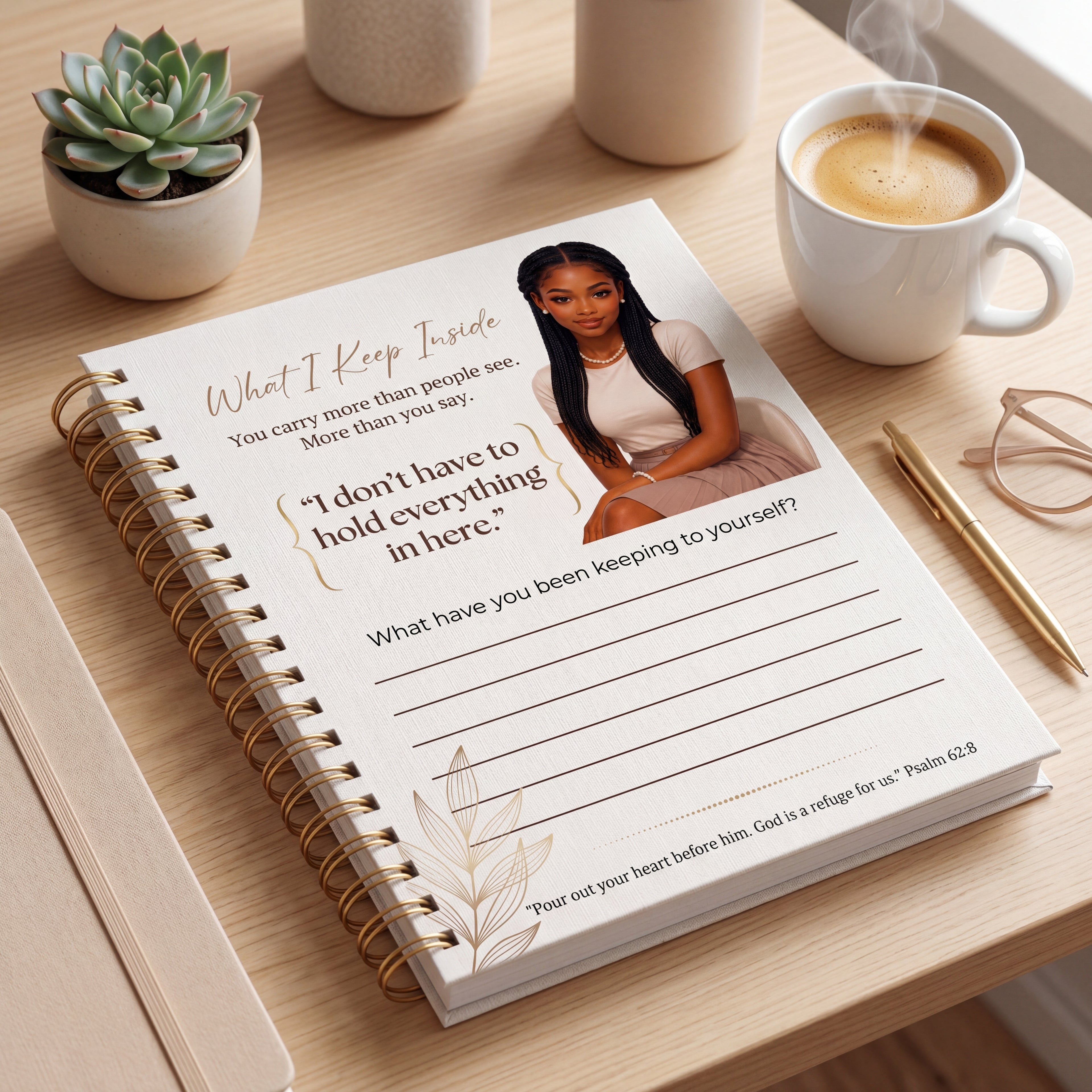 Black Young Adult  Christian Mental Health Worksheet Black Woman Prayer Journal Printable Faith Therapy Planner Insert Spiritual Healing Reflection Page PDF