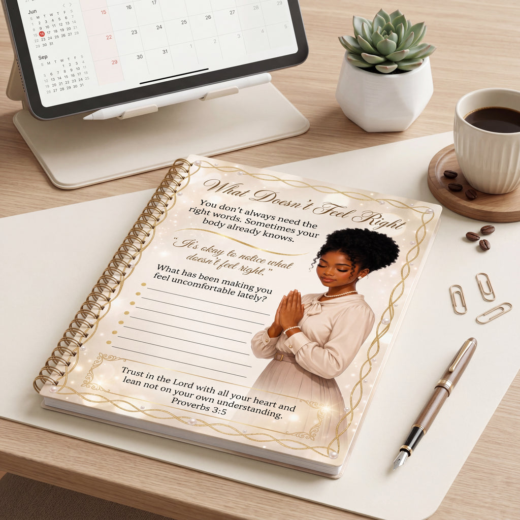 Black Young Adult  African American Prayer Journal Page, Christian Mental Health Worksheet, Proverbs 3:5 Bible Study Printable, Black Woman Devotional PDF