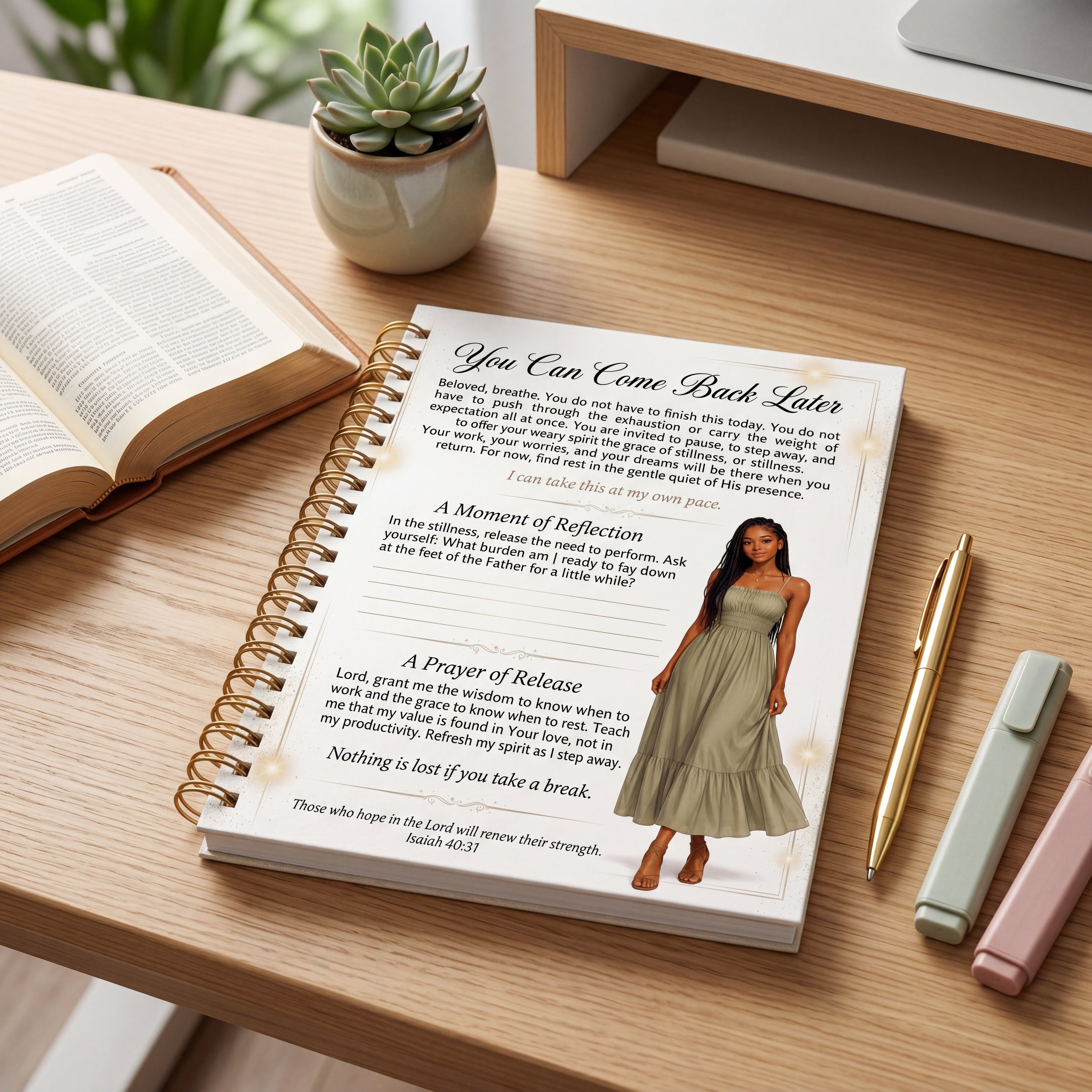 You Can Come Back Later No Pressure Journal Page for Teen Girls | Printable Faith-Based Permission Page | Healing Digital Download