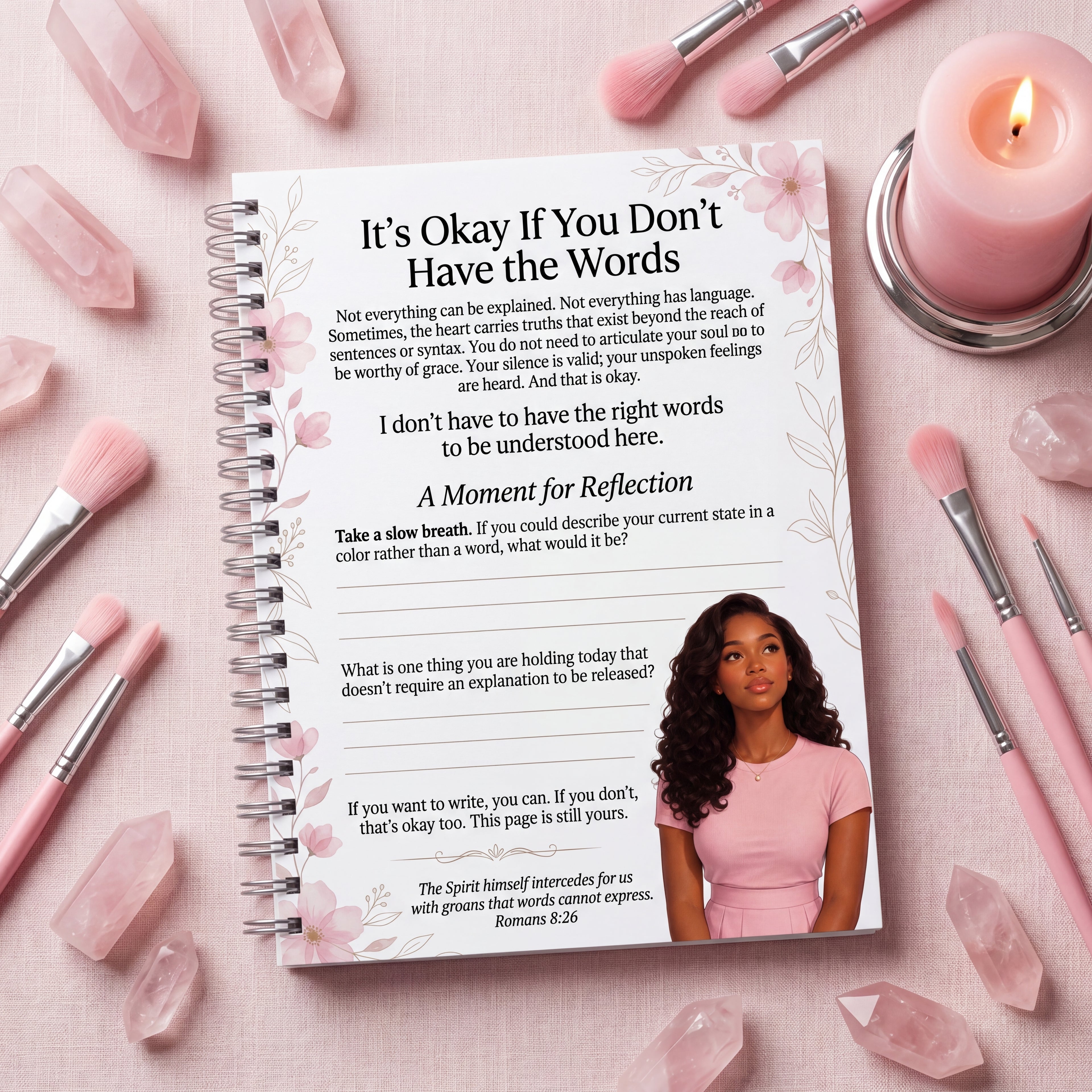 It's Okay If You Don't Have the Words  No Pressure Journal Page for Teen Girls | Printable Healing Journal | Faith-Based Digital Download