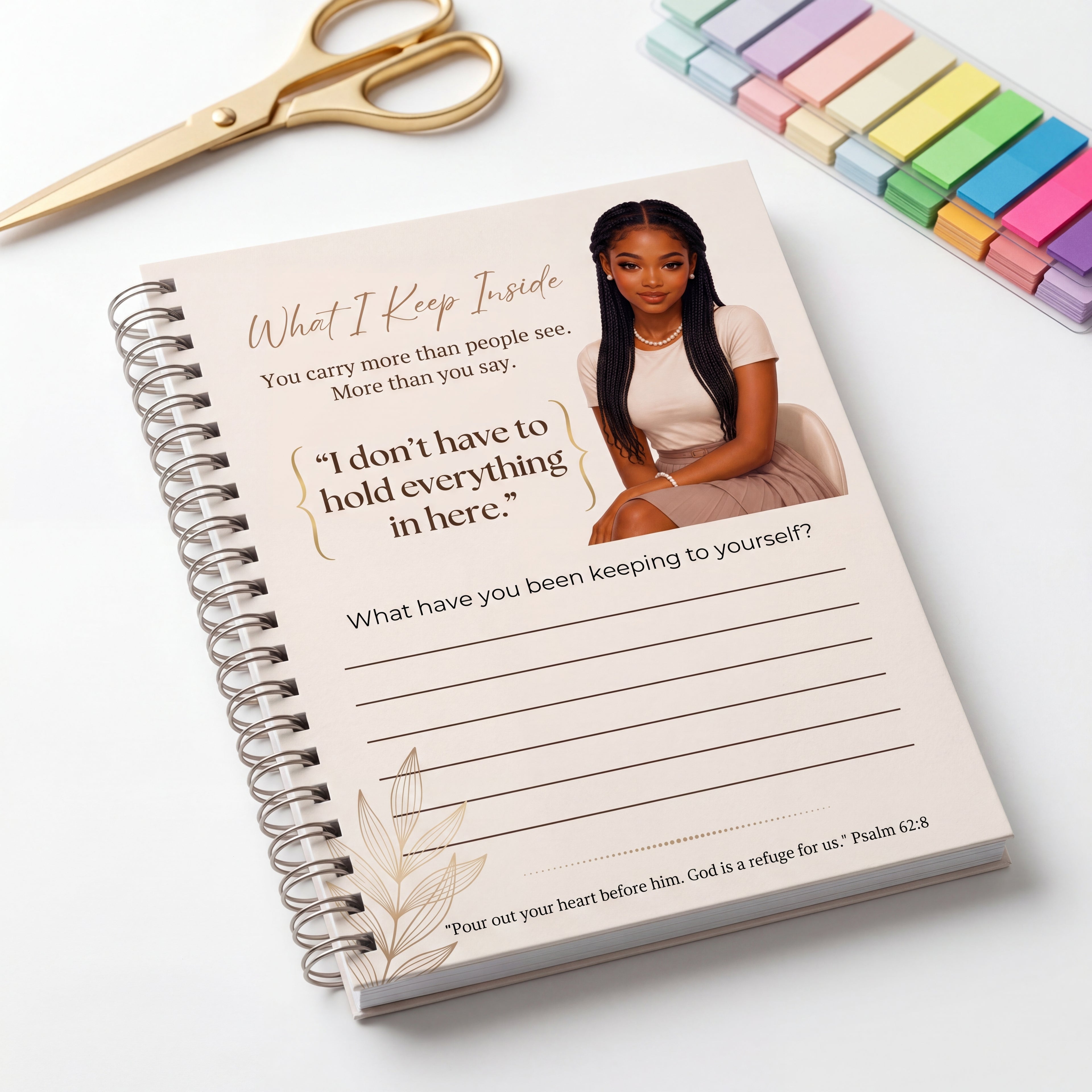Black Young Adult  Christian Mental Health Worksheet Black Woman Prayer Journal Printable Faith Therapy Planner Insert Spiritual Healing Reflection Page PDF