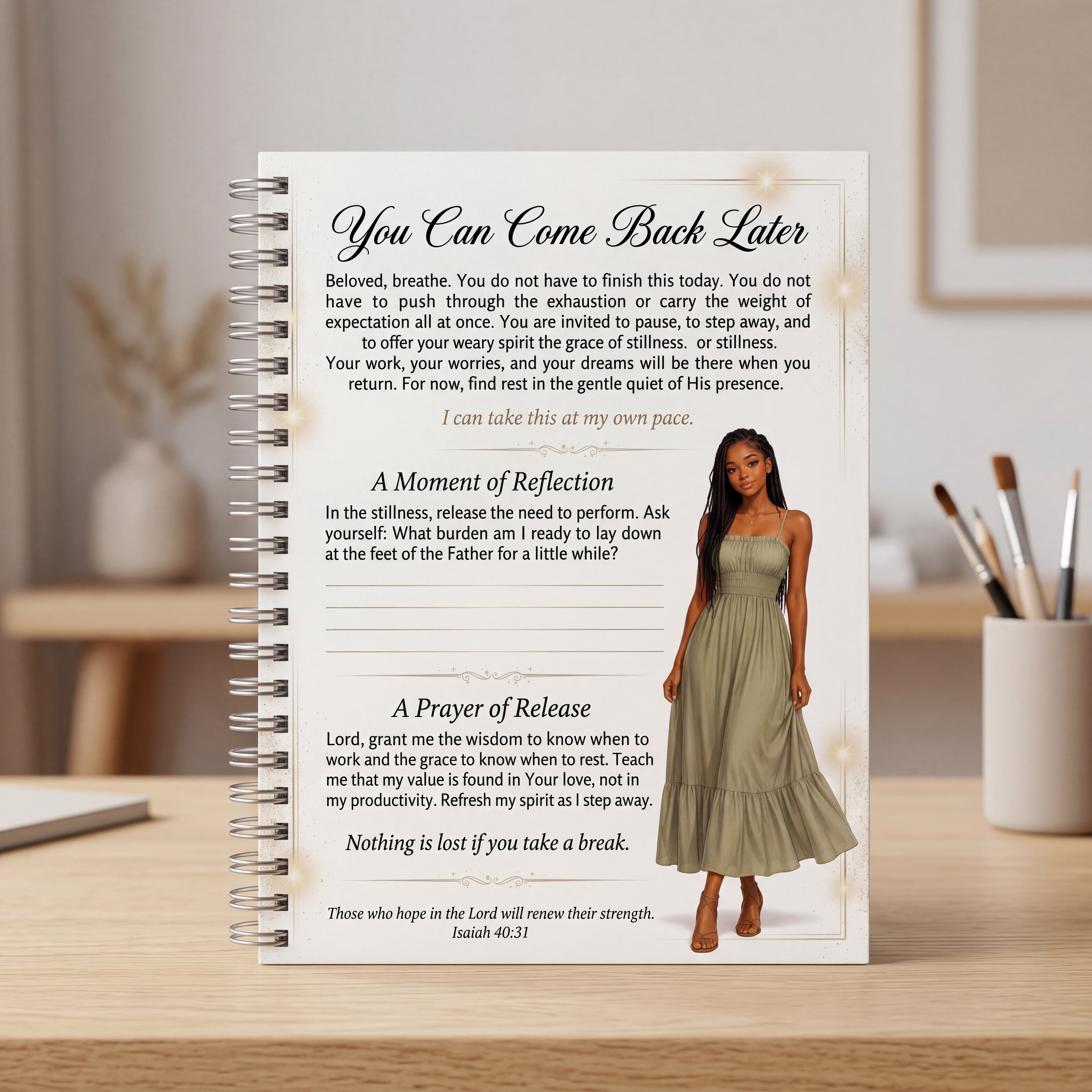 You Can Come Back Later No Pressure Journal Page for Teen Girls | Printable Faith-Based Permission Page | Healing Digital Download