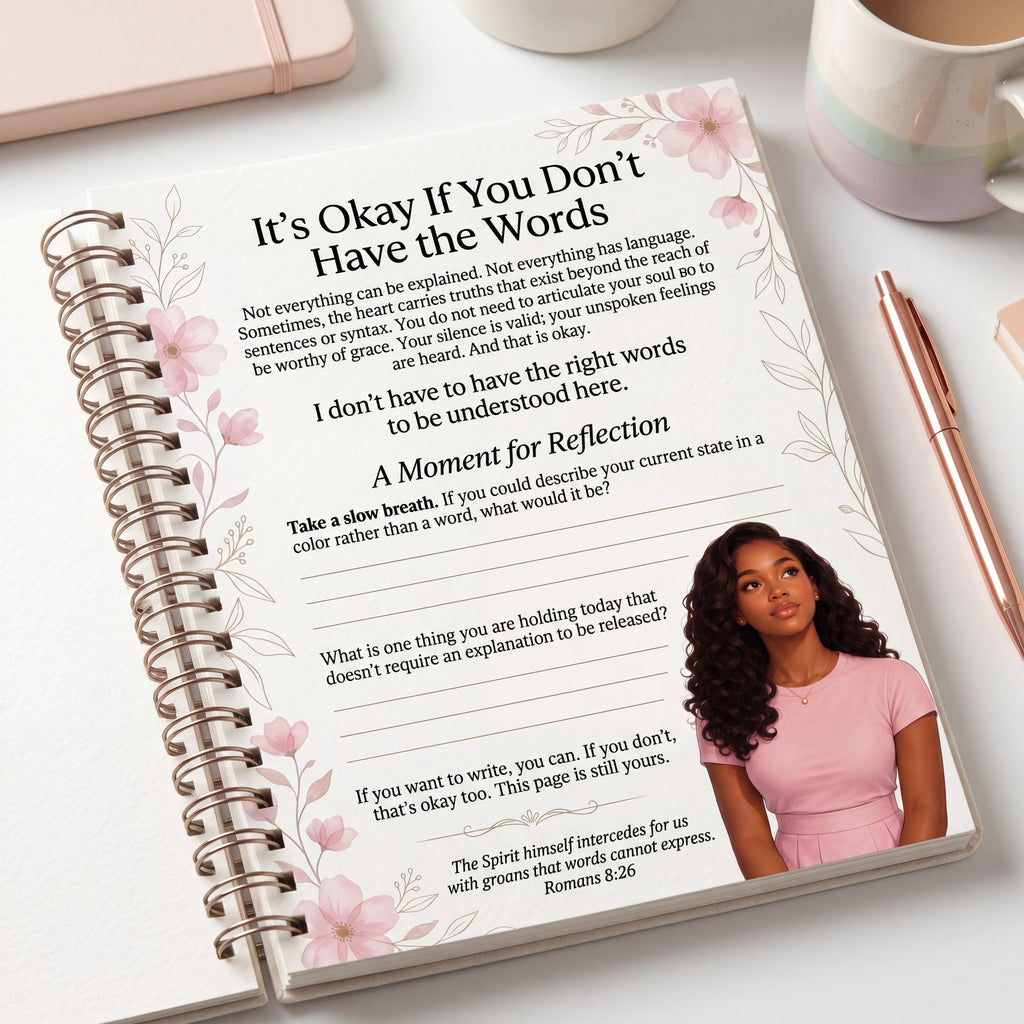 It's Okay If You Don't Have the Words  No Pressure Journal Page for Teen Girls | Printable Healing Journal | Faith-Based Digital Download