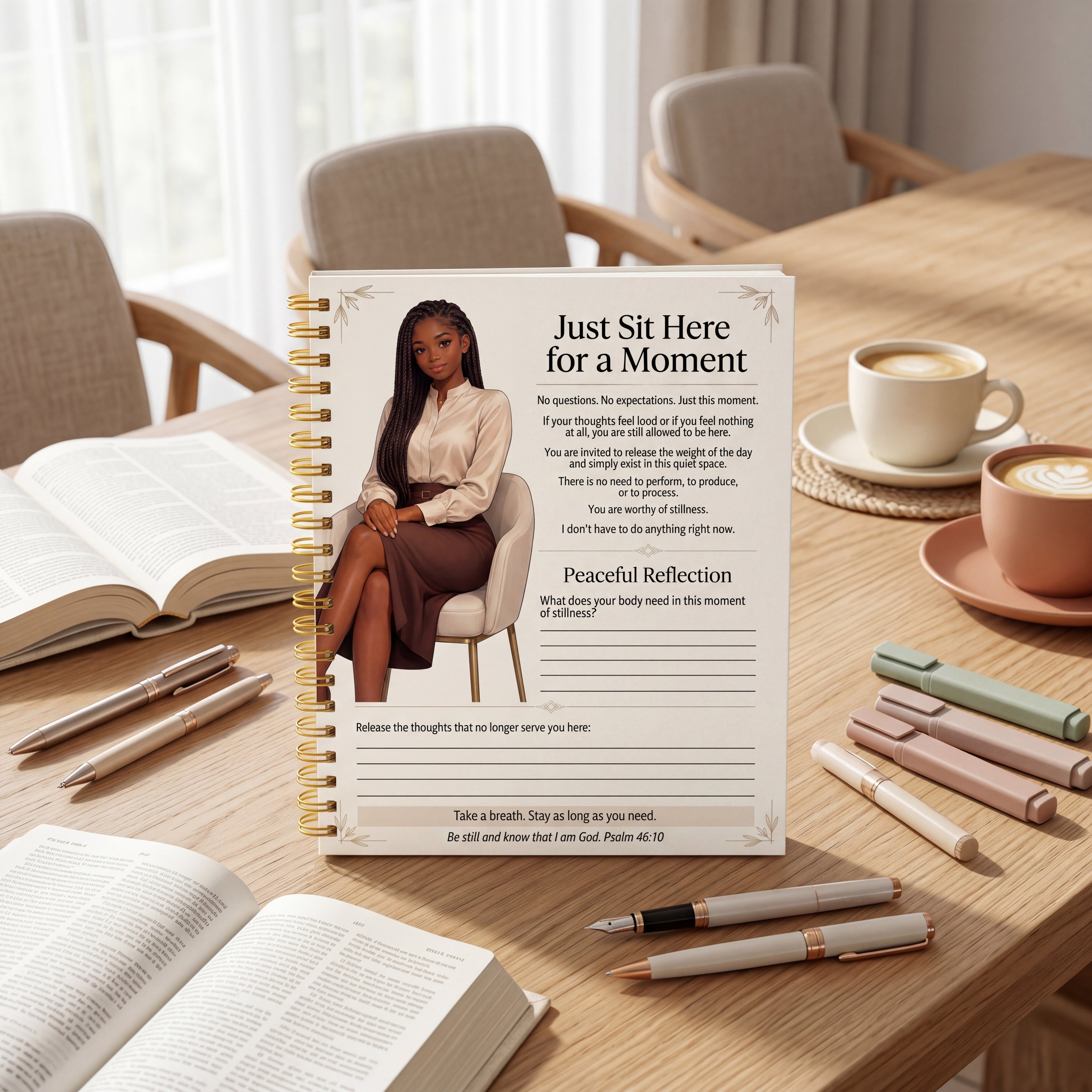 Just Sit Here for a Moment  No Pressure Journal Page for Teen Girls | Printable Faith-Based Stillness Page | Digital Download