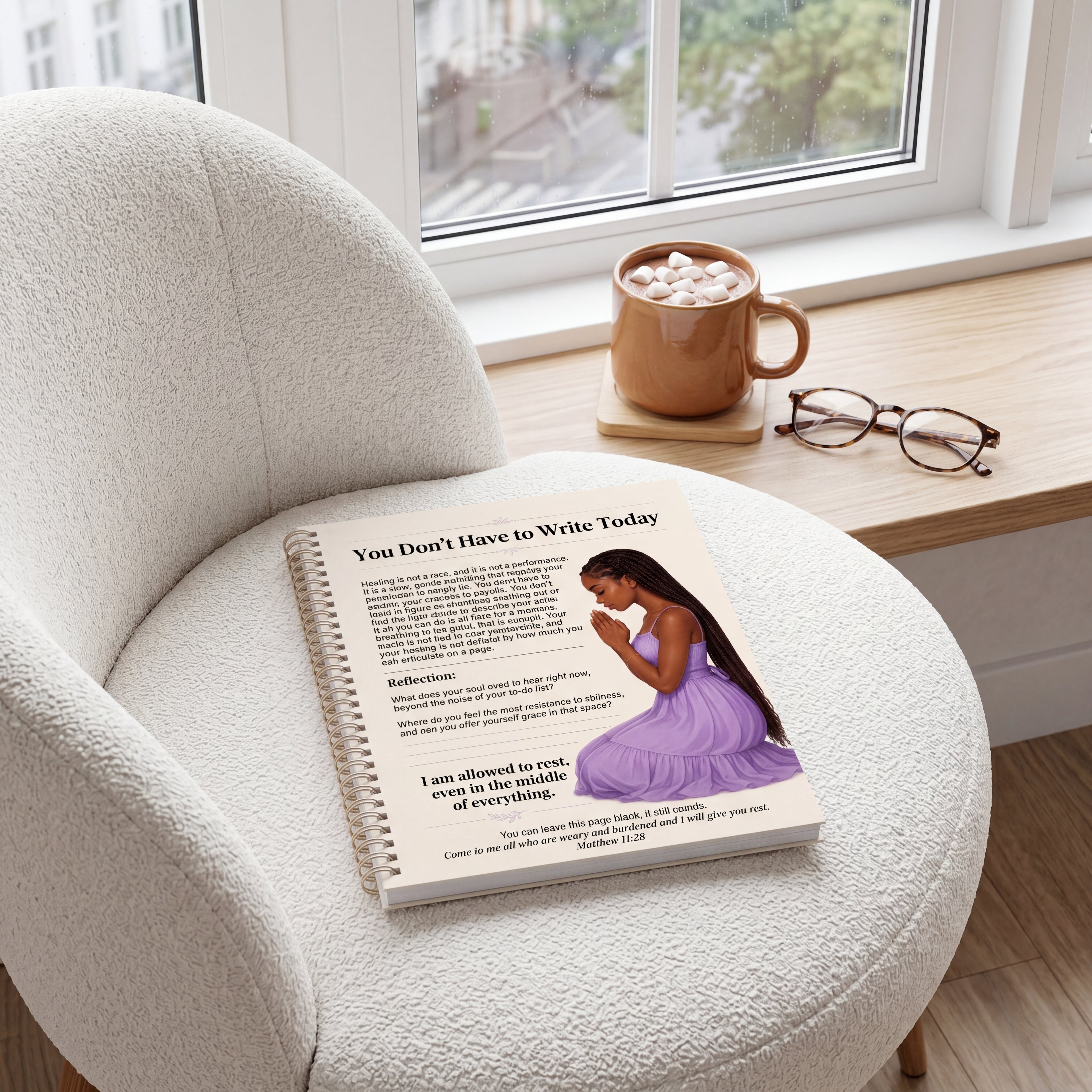 You Don't Have to Write Today  No Pressure Journal Page for Teen Girls | Printable Faith-Based Rest Page | Digital Download