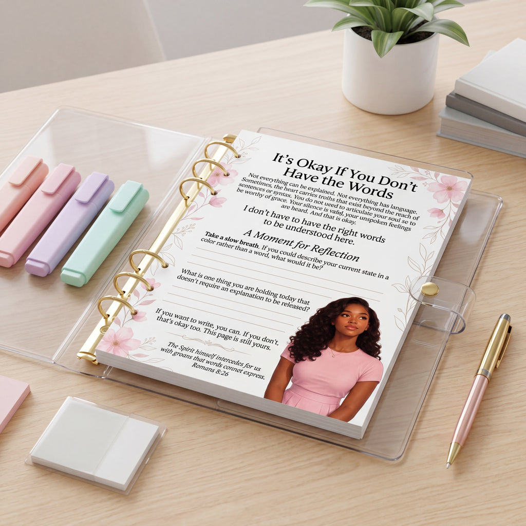 It's Okay If You Don't Have the Words  No Pressure Journal Page for Teen Girls | Printable Healing Journal | Faith-Based Digital Download