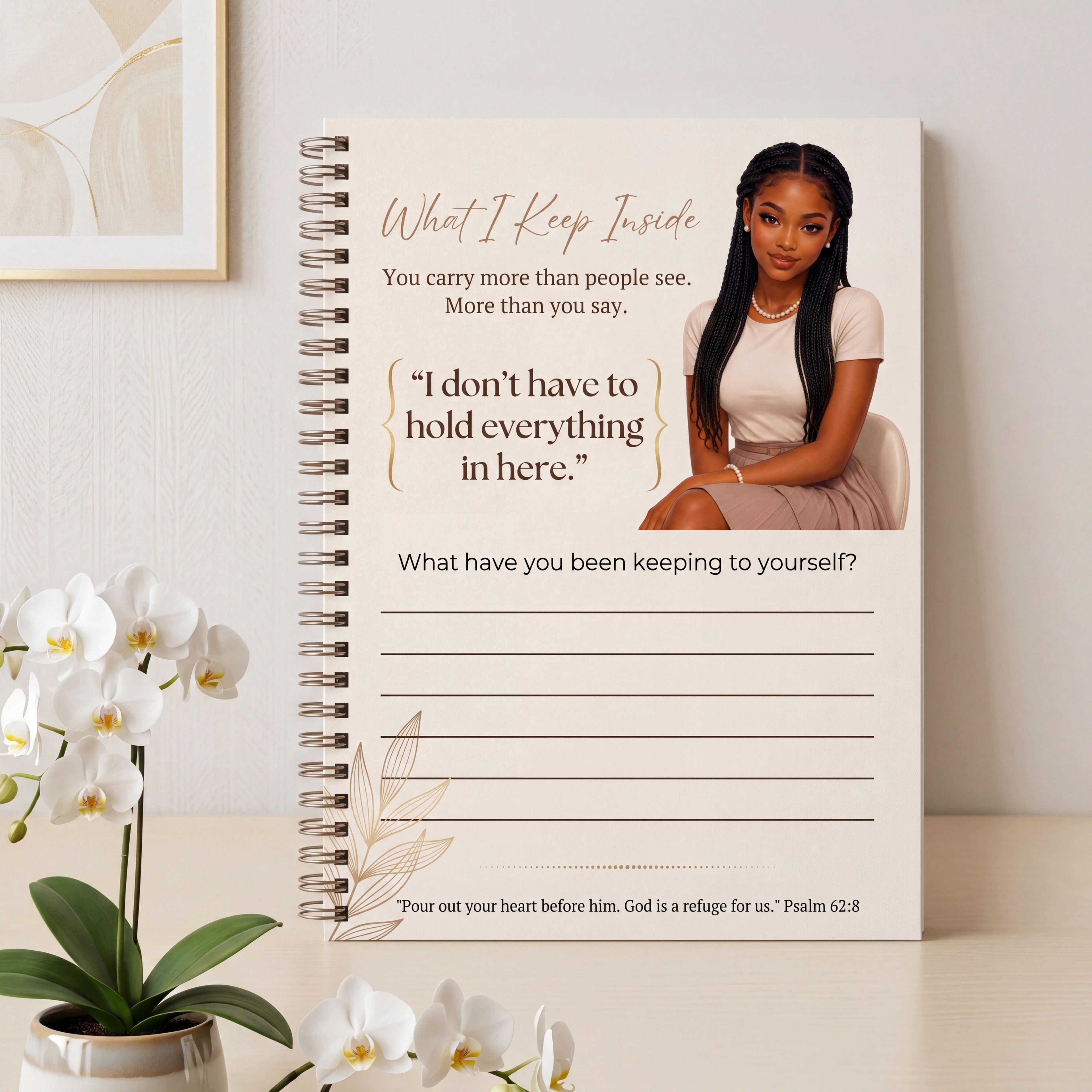 Black Young Adult  Christian Mental Health Worksheet Black Woman Prayer Journal Printable Faith Therapy Planner Insert Spiritual Healing Reflection Page PDF